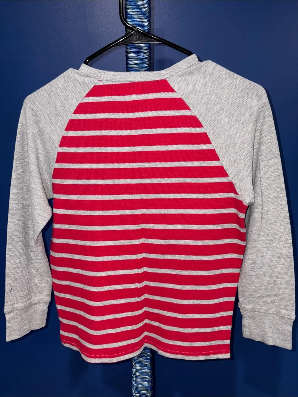 The Children's Place- Red and Gray Striped Long Sleeve Top Size 7/8